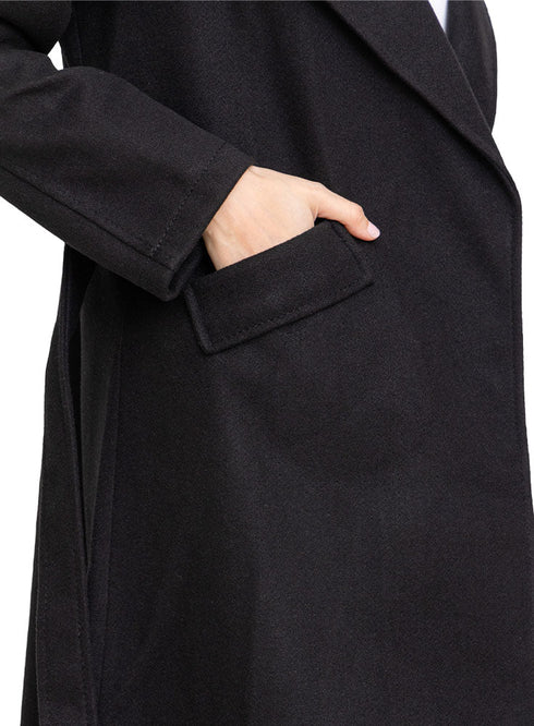 Black Long Feather Jacket - Khotwh